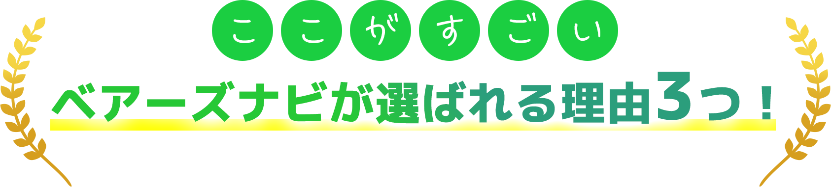 ここがすごい　ベアーズナビが選ばれる理由３つ！